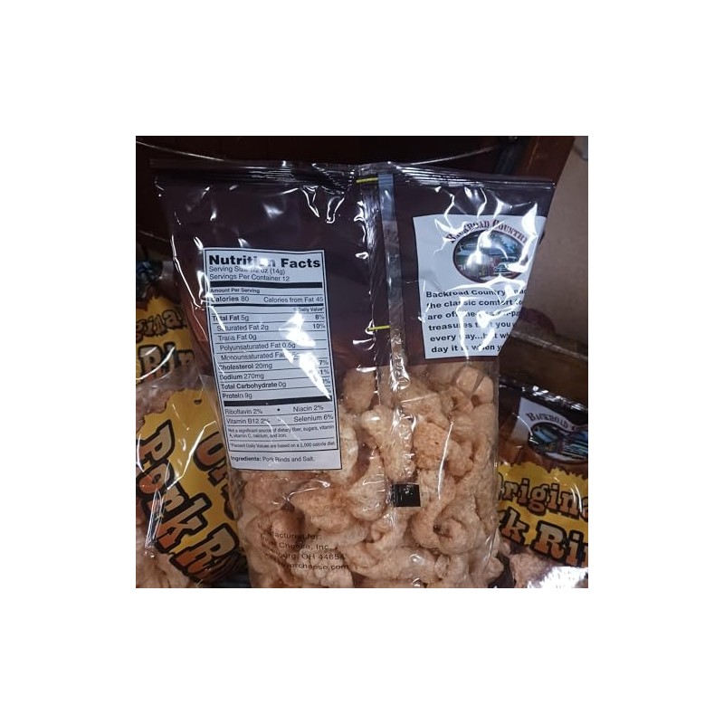 Troyer Cheese Pork Rinds, Snack Pack of 2 Bags, Original