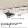 Deconovo Foil Print Blackout Curtains, Wave Striped Room Darkening Curtains,