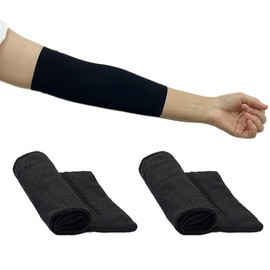 MENURSY PICC Line Cover for Arm Cast Sleeve Protective - UltraSoft Elbow Wound Nursing Supplies, Fit for Arm Circumference 9"-14", 2Pcs (2 Pcs Black)