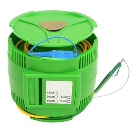 OTDR Start Cable Box, Portable OTDR Fiber Optic Start Cable for SCUPC, LCAPC, SC, TC, ST, LC and E2000 Connectors (1000M)