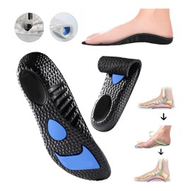 Aniczon Plantillas De Gel Ortopedicas Anti Olores Deportivas Comfort De Absorción De Impactos Dolor De Pies Talones Ideal Para Hombres Y Mujeres Correr Pies Planos (Talla 43-44)