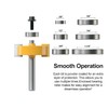 Yueqing Zhongji Rabbet Router Bit 1/2 Inch with 6 Bearings,Interchangeable