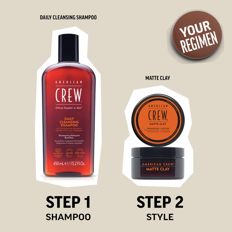 American Crew Matte Clay & Daily Shampoo With Bonus Socks