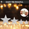 12 Pcs Rhinestone Star Stickers, Adhesive Applique Stars Glitter Auto