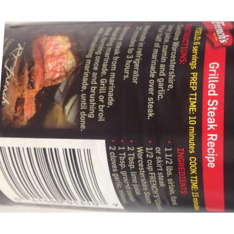 French's Worcestershire Classic Sauce 10 Oz. Pack Of 6.
