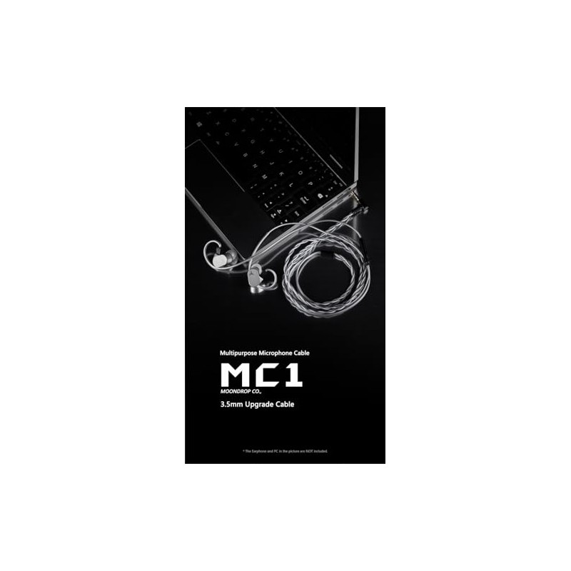 Moondrop MC1 - Cable de micrófono multiuso de 3,5 mm,