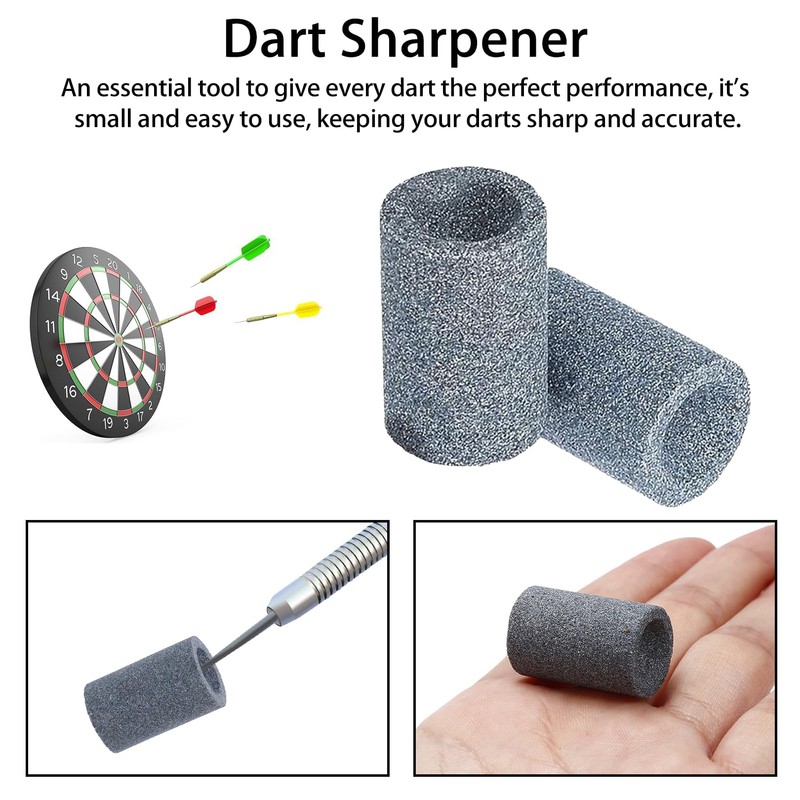 FEZTGVOFA 2 Pcs Dart Sharpener, Wear Resistant Dart Tip Sharpening