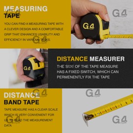 G4GADGET 7.5 Meter Retractable Tape Measure Griplock Imperial Metric Measuring Metres 25mm