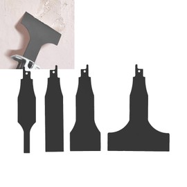 4 Pieces Reciprocating Saw Scraper Blade, Sawzall Scraper Blades, Tile Floor Cleaning Scraper, Multifunctional Tile Cleaning Tools Made of High Carbon Steel, 10MM/30MM/50MM/100MM