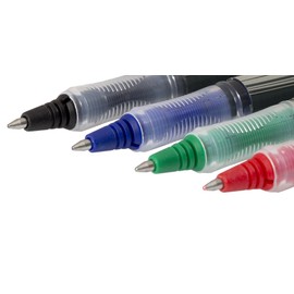 Genie 40018 penna roller colori assortiti, adatto per mancini, contenuto della confezione: 4 X NERO, 4 X Blu, 2 X Rosso e 2 X Verde