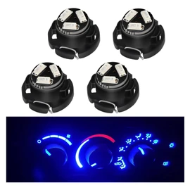AC Climate Heater Control LED Lights Bulbs Kit replacement Compatible with 2002-2008 Dodge Ram 1500 2500 3500 Dakota (Blue), Pack of 4