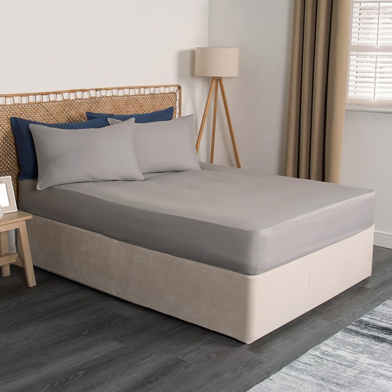 Highams Cotton Fitted Sheets King Size, Deep Fitted Sheet Bed