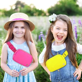 Sienien Belt Bag For Women Girls Kids Fanny Pack Crossbody Bag Fashionable Waist Packs With Adjustable Strap Waterproof For Travel Walking Running Hiking Neon Yellow