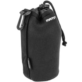 Impulsfoto Minadax Neoprene Lens Case with Strap Clip L (Large) Diameter 90 mm x Height 170 mm Black, black