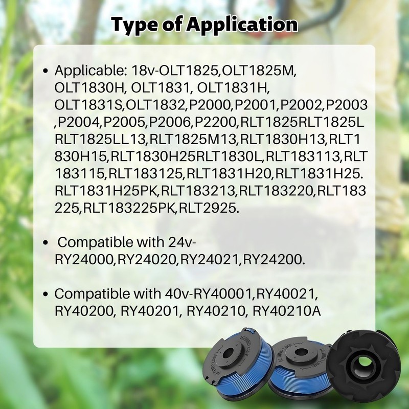 AUCANNIO Strimmer Spool Compatible with AC14RL3A, Olt1832 Rac124, 6Pcs Strimmer