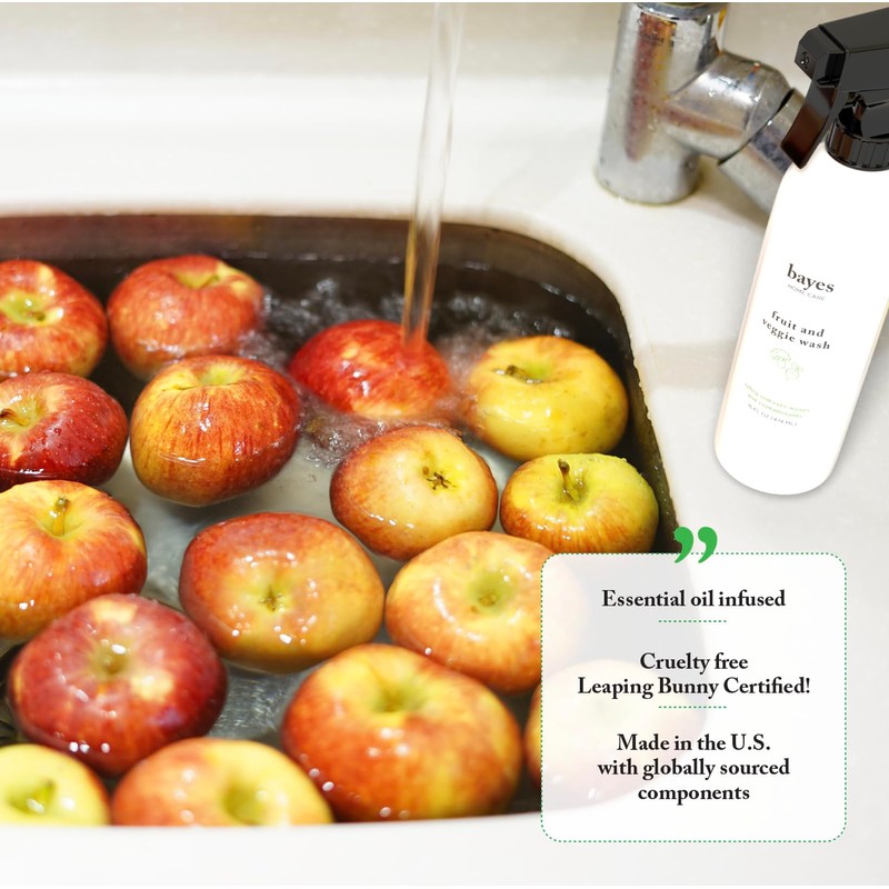 Bayes High-Performance Produce Wash - Fruit and Vegetable Cleaner, Helps