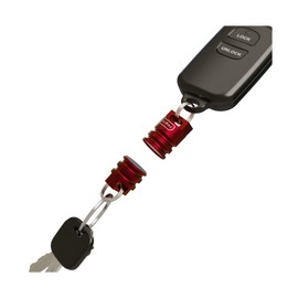 Silipac Keychain Magnetic Connector Titanium or Brass EDC Mag Beads Secure Key Quick Release Carabiner Detachable Keys Easy Access (Aluminum, Red)
