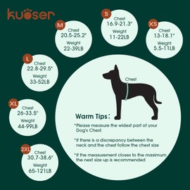 Kuoser Dog Life Jacket, High Flotation Dog Life Vest for Swimming Boating, Adjustable Ripstop Pet Lifesaver for Small Medium and Large Dogs, Reflective Safety Puppy Swimming Vest with Rescue Handle