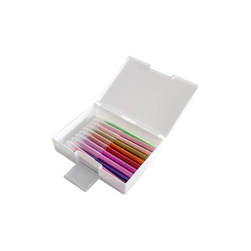 Postcard Case, Holds 120 Postcards, White, 4.6 x 6.1 x