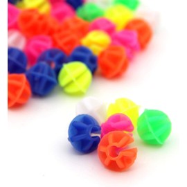 Assorted Colors Bike Bicycle Wheel Spokes Plastic Clip Bead/Spoke Derections (100pcs Round Bead)