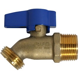 10 Pieces XFITTING 3/4" Male Threaded x 3/4" Garden Hose Threaded Hose Bibb No-Kink, 1/4 Turn, No Lead Brass, Water or Oil, 10 Packs