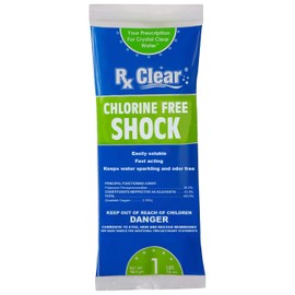 Rx Clear Chlorine-Free Swimming Pool Shock | Eliminate The Harsh Chemicals | Non-Irritating Formula | 36.2% Potassium Monopersulfate | One Pound Bags | Single Pack