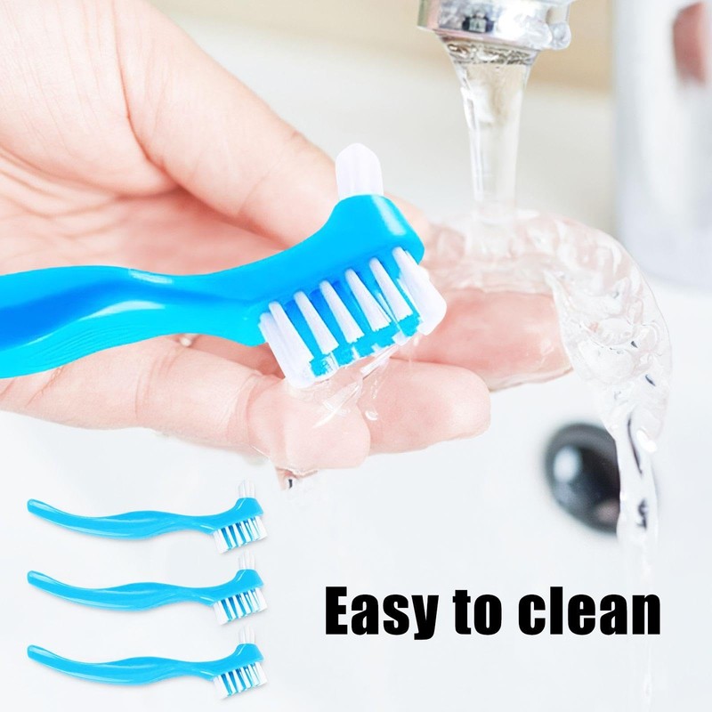 7 Pieces of Denture Toothbrushes, Denture Cleaning Brushes, Denture Accessories,