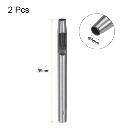 HARFINGTON 2pcs Hollow Punch for Leather 6mm Round Hole Punch Tool for Belt Puncher Carbon Steel Single Punch for Watch Belt Cut Leather Craft Rubber Paper Fabric Plastic Soft Material