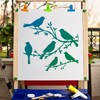 GORGECRAFT 30x30cm Bird on Branch Stencil Large Reusable Birds Tree