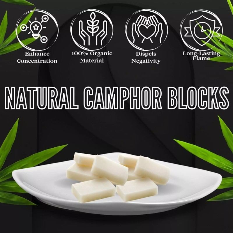SOUL STICKS Natural Camphor Blocks Pure Camphor Tablets for Aromatherapy
