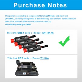 LCL Compatible Toner Cartridge Replacement for HP 143A W1143A W1143AD Neverstop Laser MFP 1201n 1202w 1202nw 1001nw (4-Pack Black)