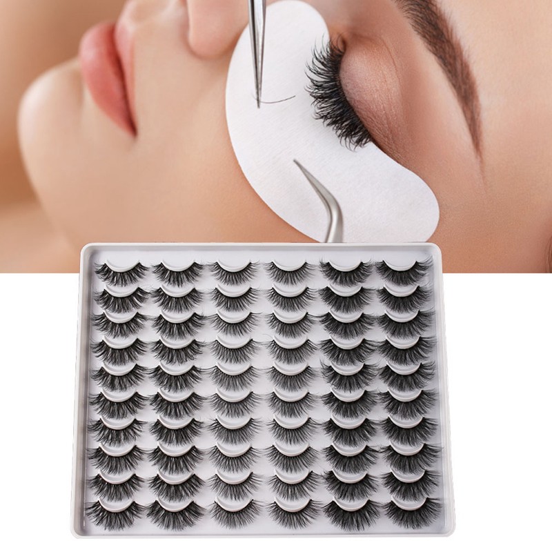 30Pair 3D False Eyelash Fashionable Elegant Comfortable Multi Layer Dense