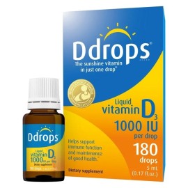 Ddrops Liquid Vitamin D3 1000 IU Drops 5 ML