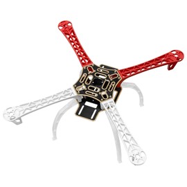 HAWK'S WORK F450 Armazón de Drone, 450mm Wheelbase Quadcopter Frame Kit con aterrizaje Skid Gear (Pre-soldada)