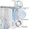 Caheansi Nautical Coastal Shower Curtain, Blue Ocean Beach Seashell Starfish