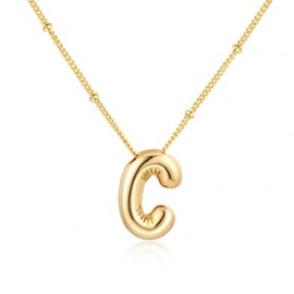 VCCKNB JEWELRY Initial Necklaces for Women and Girls, 14K Gold Plated, Letter Pendant Necklace from A-Z, Monogram Necklaces, Alphabet Initial Jewelry, Dainty, Trendy, 14K Gold Plated