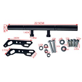 Motorcycle Mirrors Mount Extender Balance Bar Adjustable Handle Bracket Aluminum Alloy Motobike Extended Light Phone Holder Handlebar Accessories Black