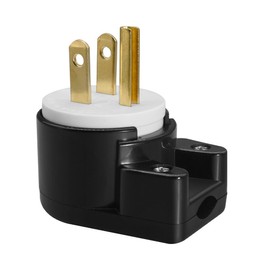 JORINDO 1 Pack Right Angle Nema 5-15P 15A 125V AC Plug,90 Degree USA Canada Male Plug,12 Direction Male US 3Pole AC Connector. (1 Pcs Nema 5-15P Plug)