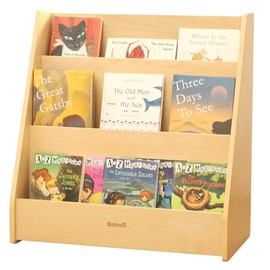 Medium-Sized Single-Sided Bookshelf, Wooden Children's Bookshelf, Ideal Storage for Children's Magazines, Perfect for Playrooms, Bedrooms, Study Rooms, Living Rooms, Nurseries, and Classrooms