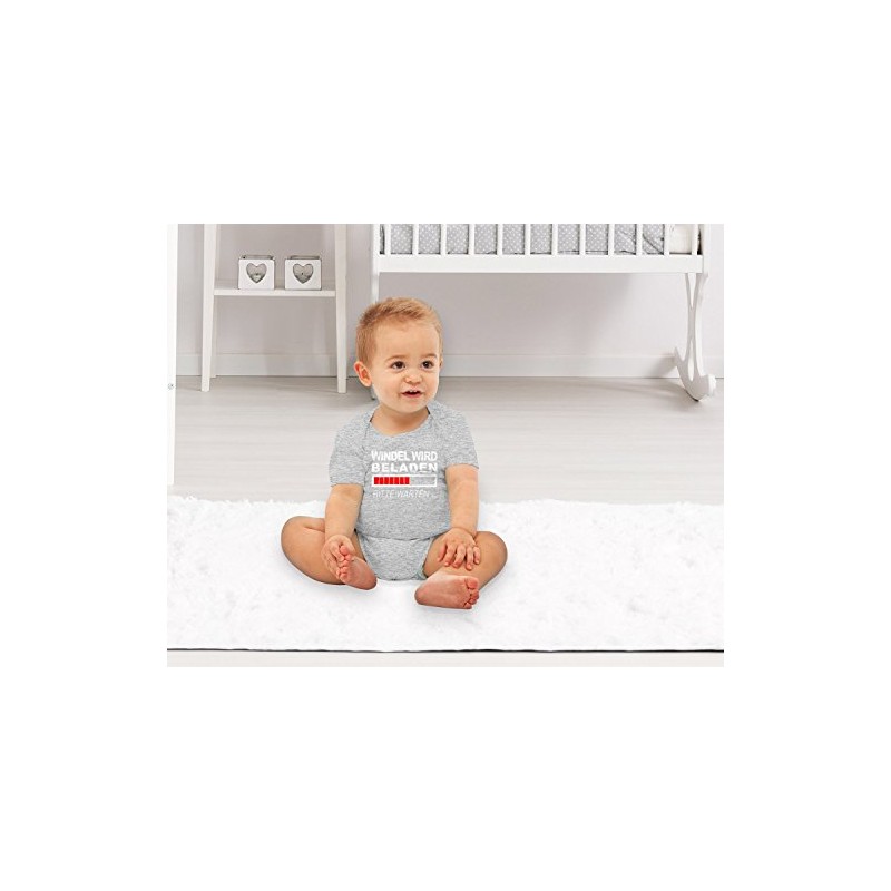 MoonWorks Funny Baby Bodysuit with German Print, Cotton, Short Sleeve,