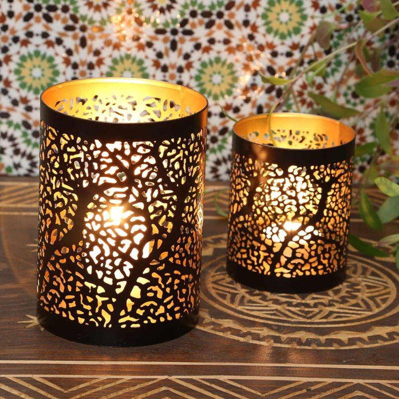 Casa Moro Oriental Ancona Tea Light Holder Set of 2