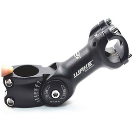 MTB Stem 31.8 90mm 0-60 Degree Adjustable Bike Stem Wake Mountain Bike Stem Short Handlebar Stem for Most Bicycle, Road Bike, MTB, BMX, Fixie Gear, Cycling (Aluminum Alloy, Lightweight, Black)