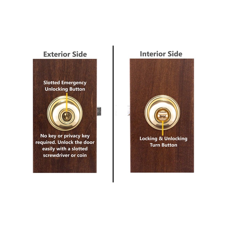 Copper Creek BK2030AB Ball Privacy Door Knob BK2030PB 1