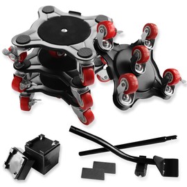 SAPITER Furniture Dolly, Heavy Duty Carbon Steel Furniture Movers with 5 Wheels, 2200LBs Load Capacity, Black Panel Moving Dolly Lifter Tool Set for Easy Moving Refrigerator Couch Desk Piano Sofa