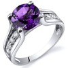 PEORA Amethyst Cathedral Solitaire Ring for Women 925 Sterling Silver,