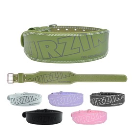 9mm Leather Fitness Weight Lifting Belt for Women&Men with 4 Inches Padded Lumbar Support for Power Lifting Workout & Squats Exercise