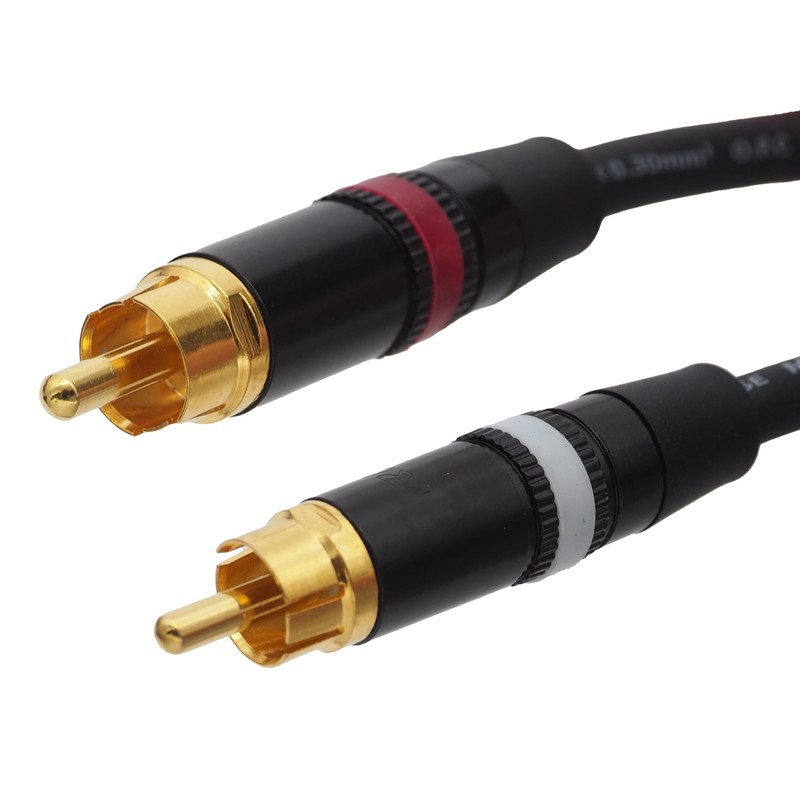 Audio Fan RCA Cable, 0.1 ft (0.4 m), RCA-RCA Cable