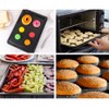 2 Pcs Black Carbon Steel Baking Trays, Large Rectangular Baking