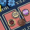 ZORVYN 3 Piece Poker Button Set in Case (Metal Coins),