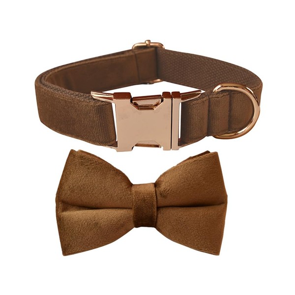 Bowtie Dog Collar, Soft & Comfy Velvet Dog Bow tie
